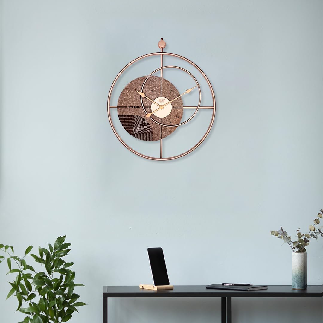 Solar Quartz® Premium 24×24 Inch Rose Gold Open Frame Designer Wall Clock SQ-68
