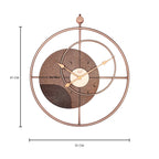 Solar Quartz® Premium 24×24 Inch Rose Gold Open Frame Designer Wall Clock SQ-68