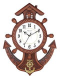 Solace® Anchor Pendulum Designer Wall Clock | Decorative Vintage Style for Home (19.5×14.5 Inch) – Model 5794