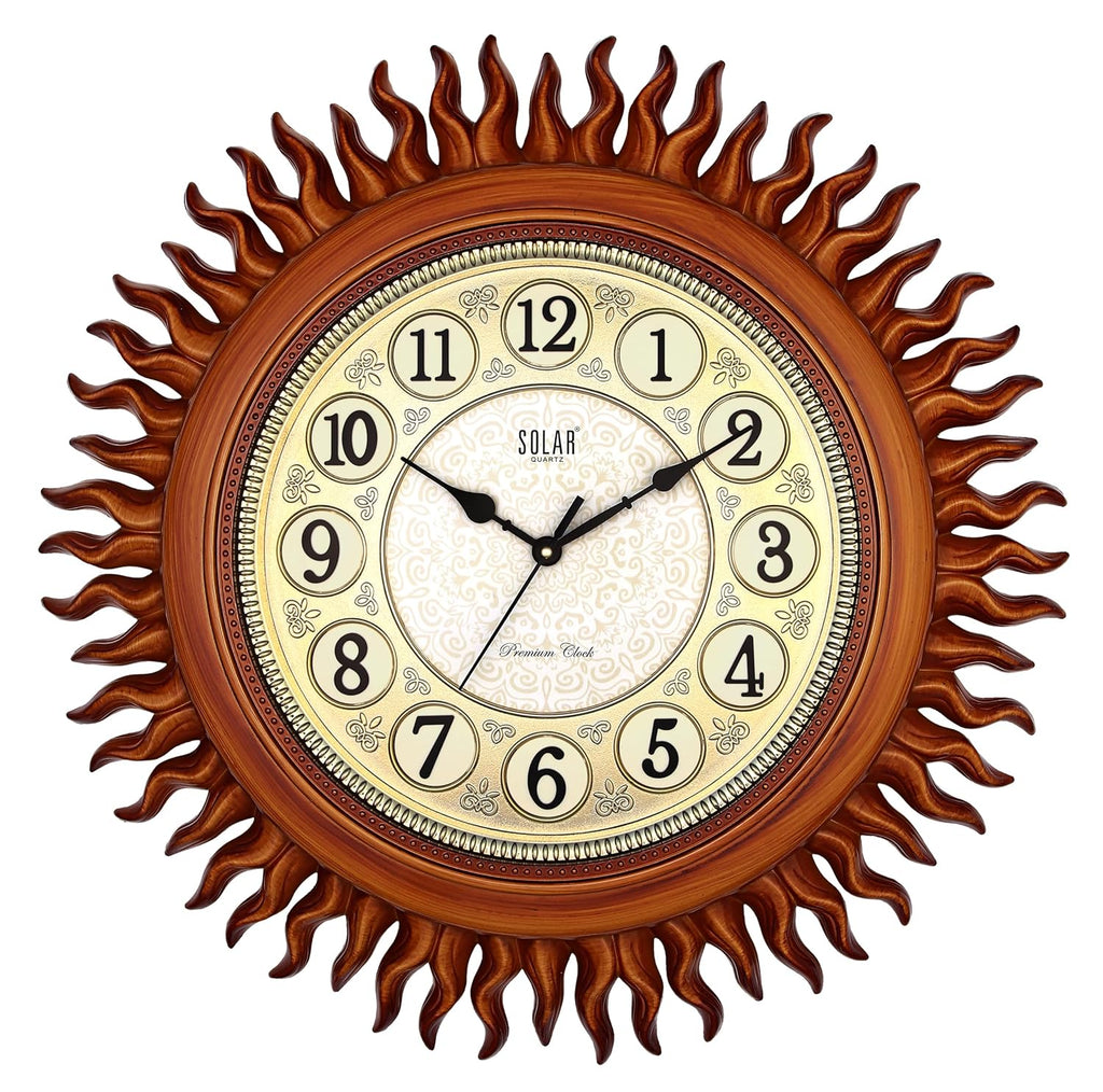 Solar Quartz® 22″ Sun-Themed Designer Wall Clock